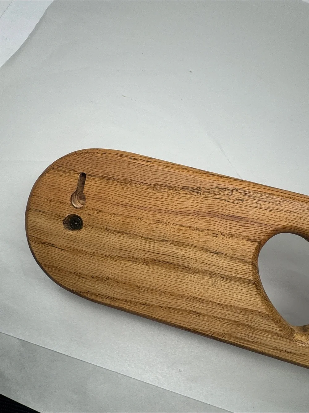 Wood Wall Hook Rack with Heart Cutout Oak Wall Hanging Cottagecore